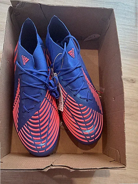Adidas Predator Edge.1 SG Soccer Cleats Blue Red HO2965 Mens 10.5