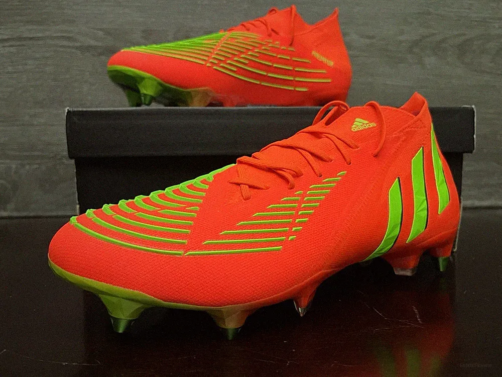 Adidas Predator Edge.1 SG Soccer Cleats Orange Green Men's Size 9 GW1016