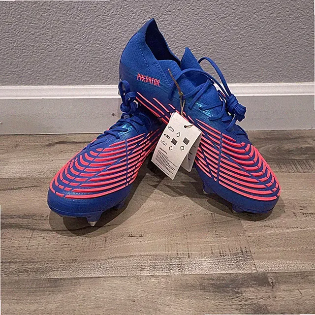 Adidas Predator Edge.1 SG Soccer Cleats Women Size 8 Blue Pink Hi-Res Turbo