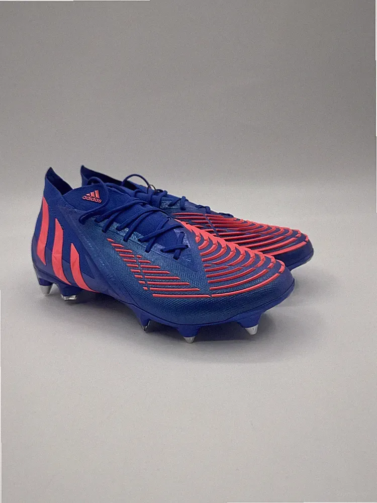 Adidas Predator Edge .1 SG Soft Ground Soccer Cleats Blue H02965 Mens Size 8-9.5