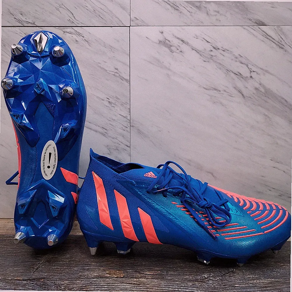 Adidas Predator Edge .1 SG Soft Ground Soccer Cleats Men's Size 8.5 Blue H02965