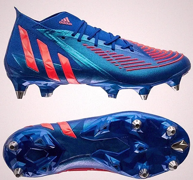 Adidas Predator Edge .1 SG Soft Ground Soccer Cleats Men's Size 9 Blue H02965