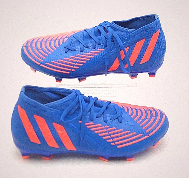 Adidas Predator Edge.2 FG Soccer Cleats Hi Res Blue Turbo Men's Size 9 GW2270