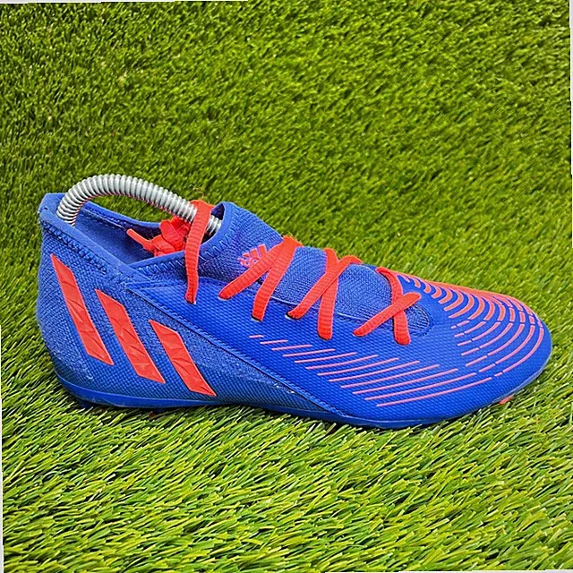 Adidas Predator Edge.3 Boys Size 5.5Y Blue Orange Athletic Running Soccer Cleats