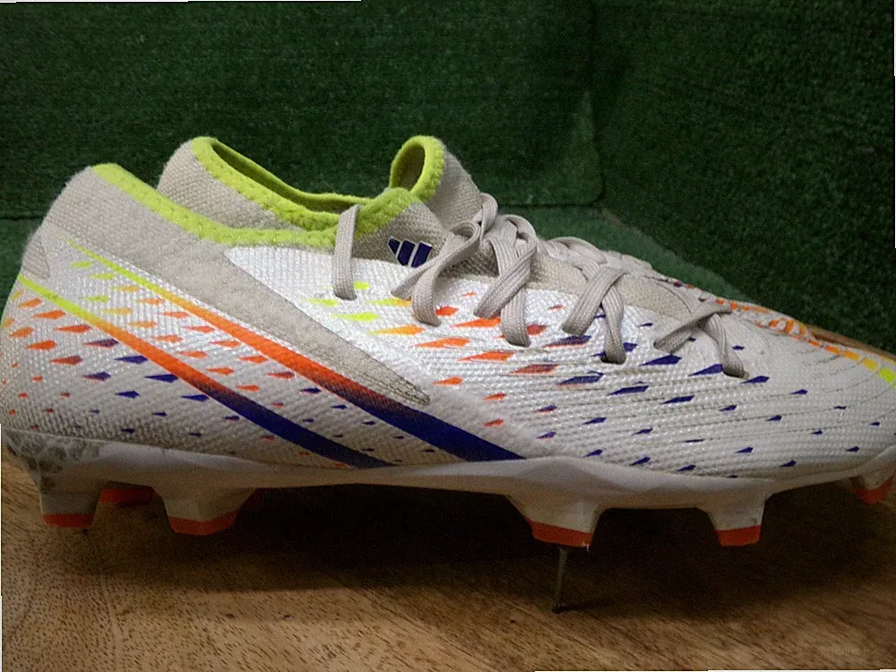 Adidas Predator Edge 3 FG Low White Multi Soccer Cleats White Size 7.5 GW0995