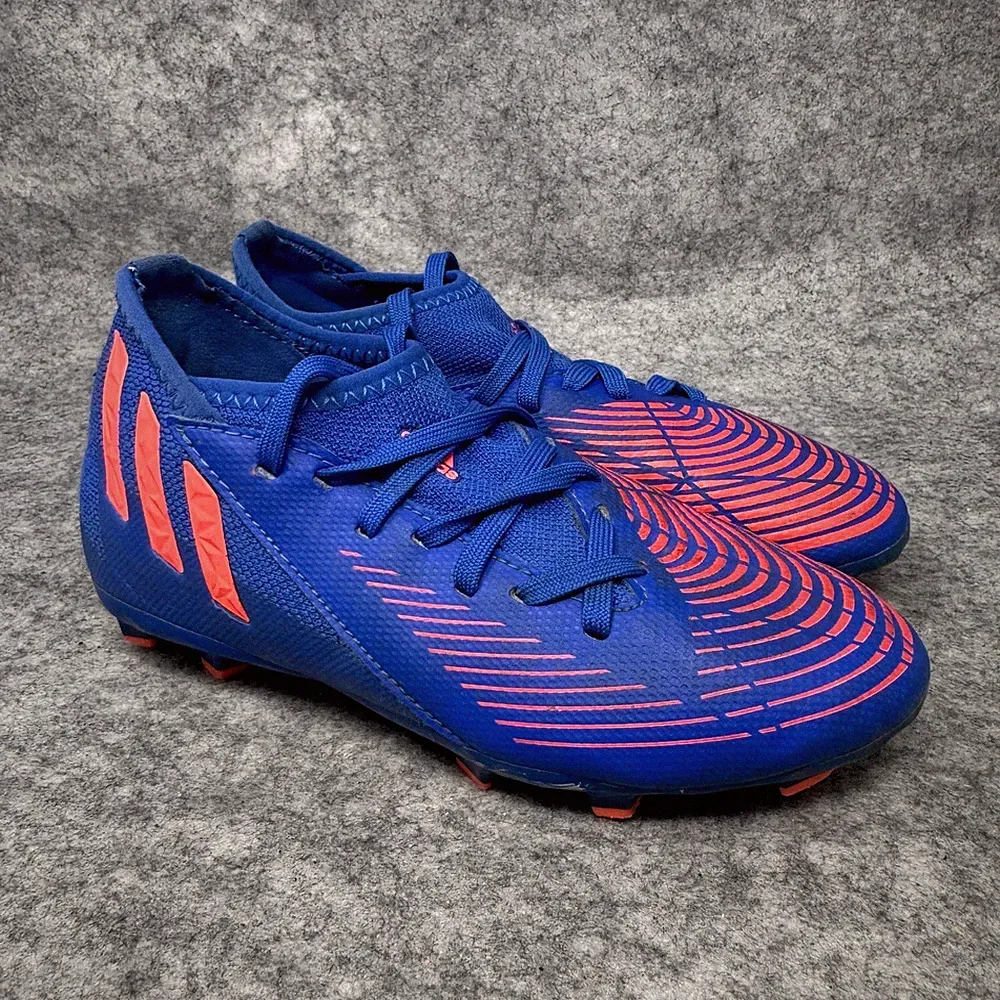 Adidas Predator Edge.3 FxG Jr Soccer Cleats Kids Size 13K Youth Blue Boots Knit