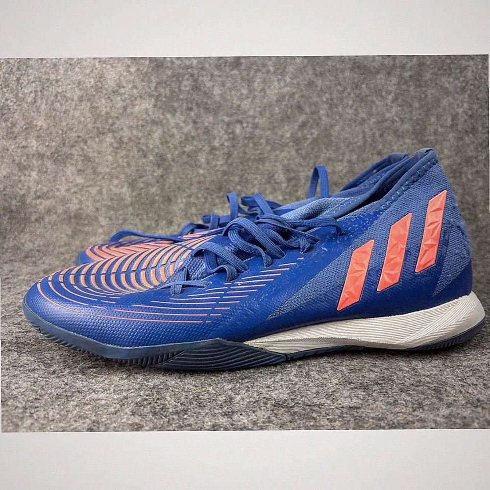 Adidas Predator Edge.3 Indoor Soccer Shoes Mens 8.5 Blue Orange GX0021 Cleats