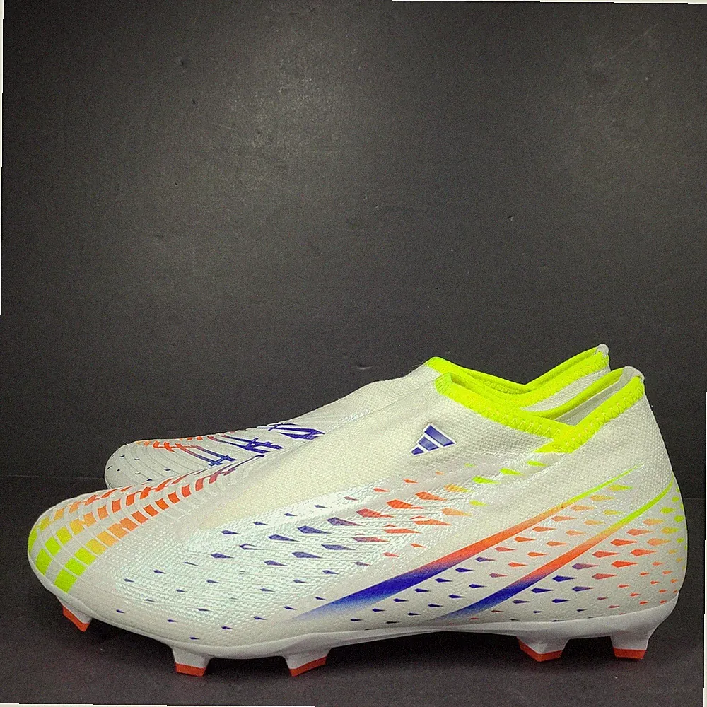 Adidas Predator Edge.3 Laceless Firm Ground Cleats GW0999 Soccer White Multicolo