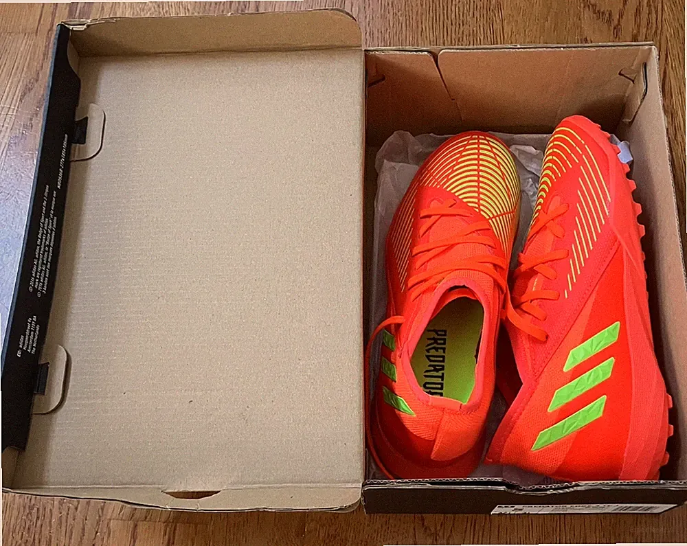 adidas Predator Edge.3 TF Junior- Size 5Y- Orange Turf Soccer Cleats- New In Box