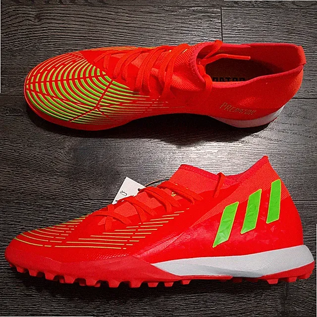 ADIDAS Predator Edge.3 Turf Shoes Mens 11 Soccer Training Cleats Orange Red