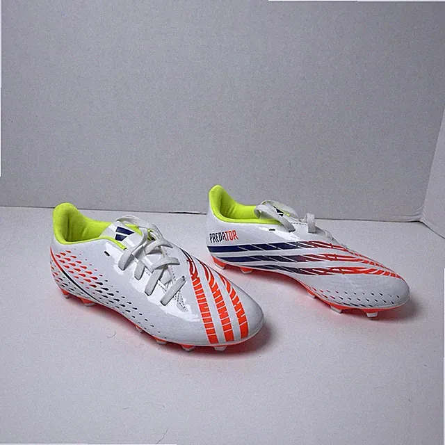 Adidas Predator Edge.4 Flexible Ground Soccer Shoes Kids Sz 2 White