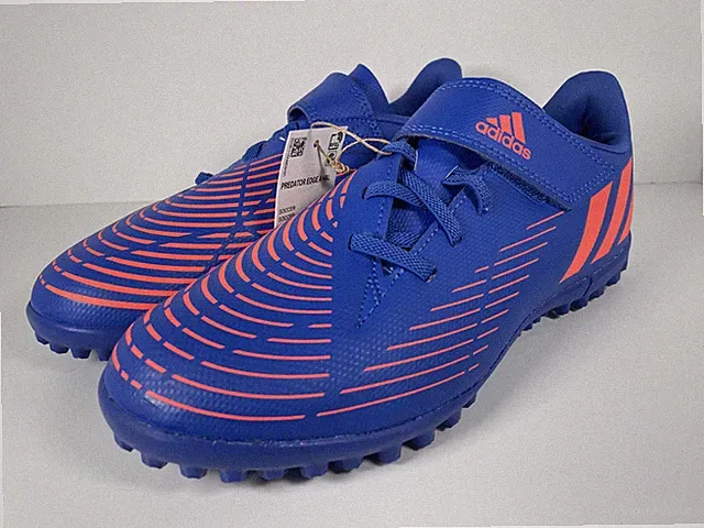 Adidas Predator Edge.4 H&L TF Cleats Futsal Blue Soccer Kid Spike GZ2898 S 5.5Y