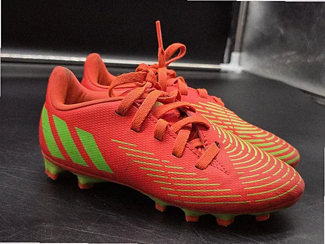Adidas Predator Edge.4 Shoes Kids 11 Orange Soccer Cleats Athletic GW0970 Stains