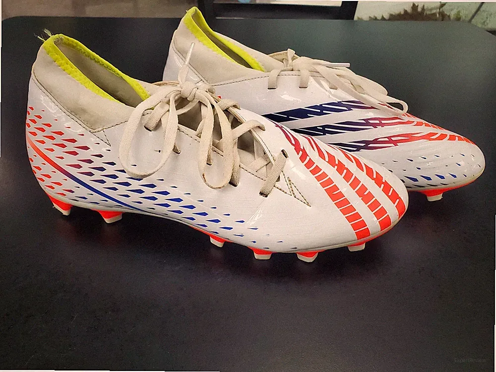 Adidas Predator Edge.4 Soccer Cleats GW0993 White Size US 9.5 -USED