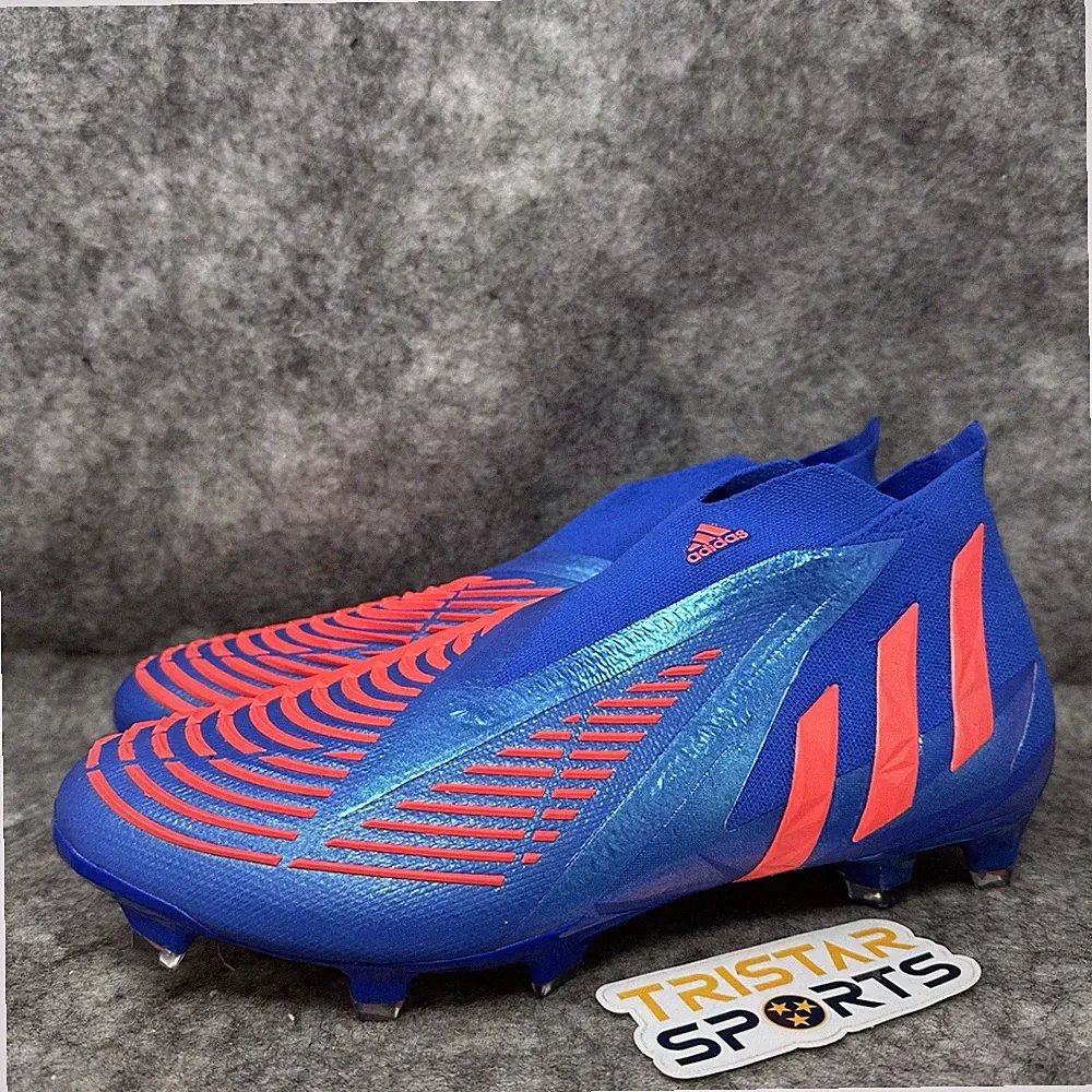 Adidas Predator Edge+ FG Laceless Soccer Cleats Mens Size 11 Blue Turbo GZ9002