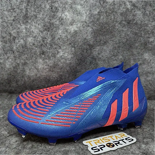 Adidas Predator Edge+ FG Laceless Soccer Cleats Mens Size 8.5 Blue Turbo GZ9002