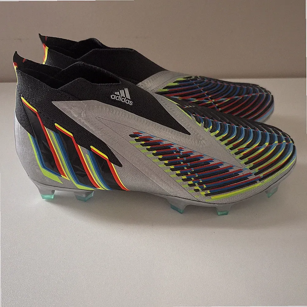 Adidas Predator Edge+ FG Silver Multi Soccer Cleats Men’s 6/Women’s 7