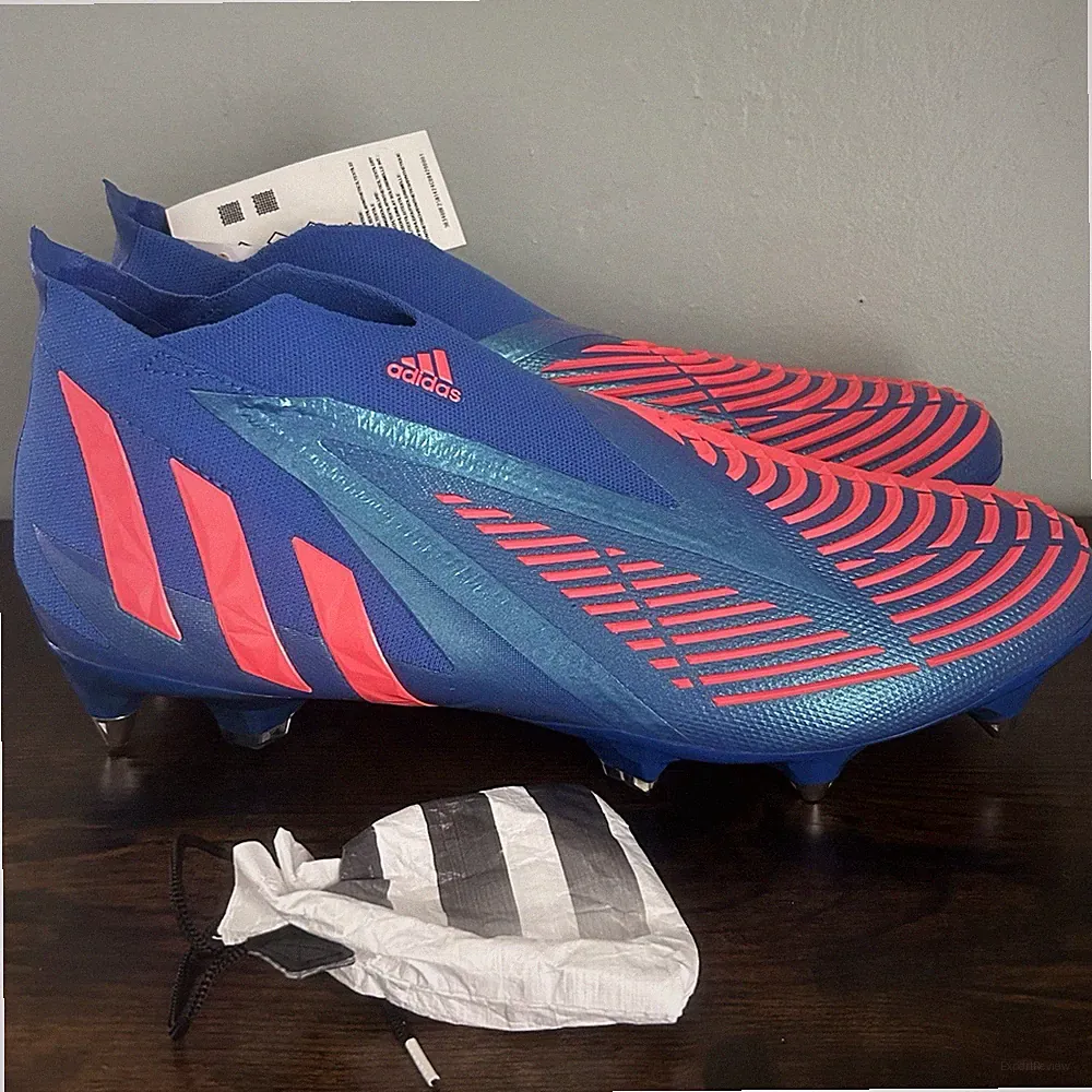 Adidas Predator Edge+ SG Soft Ground Soccer Cleats Blue Mens Size 10.5 H02916