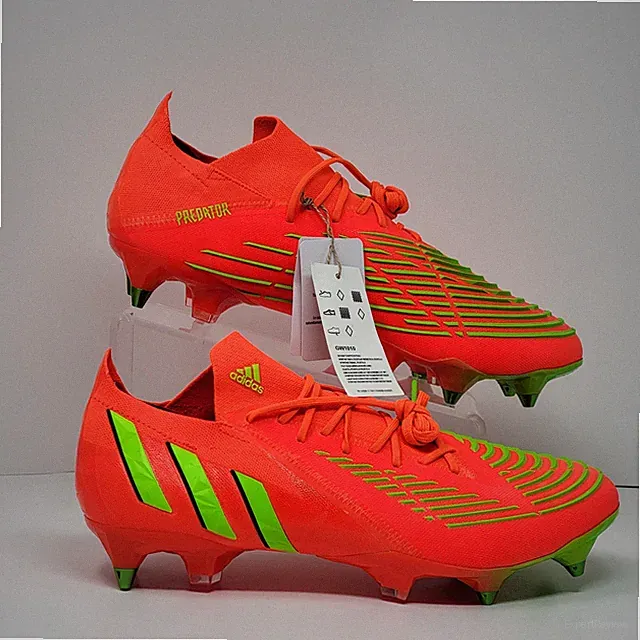 Adidas Predator Edge+ SG Solar Red Soccer Cleats Men’s Size 12/Women’s 13 GW1038