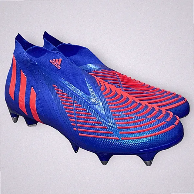 Adidas Predator Edge + Soft Ground Blue Soccer Cleats HO2916 Mens size 10.5 New
