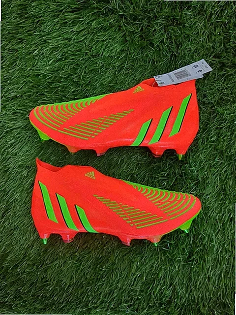 Adidas Predator Edge+ Soft Ground Game Data Solar Red Men's Size 9 (No Box)