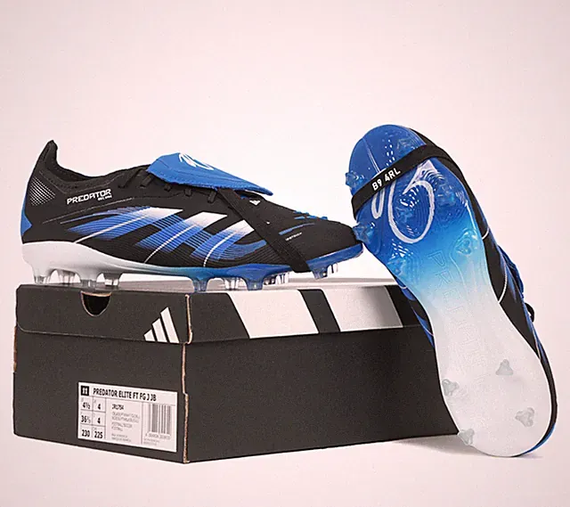 adidas Predator Elite Bellingham Kids Junior FG Soccer Cleats Black Blue JR1754