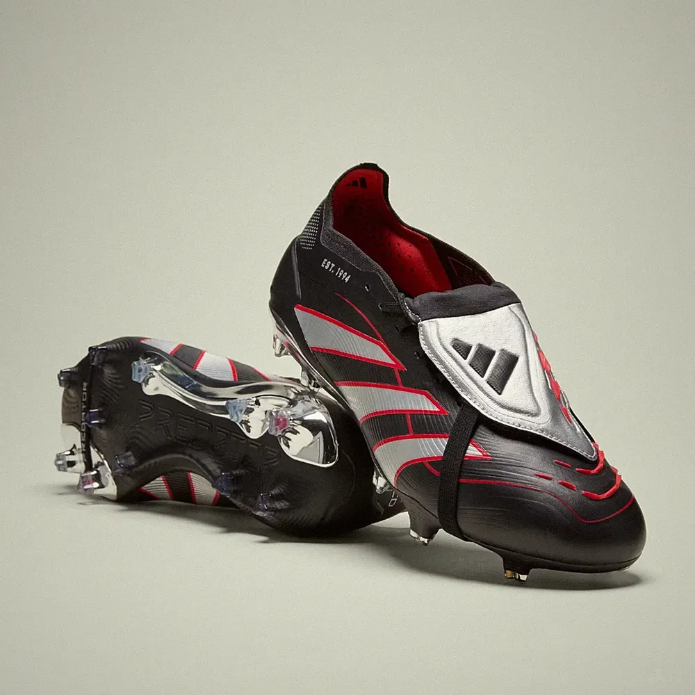 adidas Predator Elite BSR Foldable FG Mens Soccer Cleats Black Silver Red JS0563