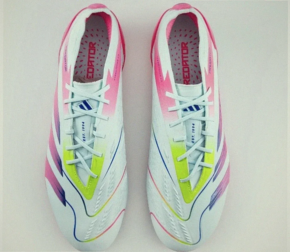 Adidas Predator Elite FG Blue Pink Soccer Cleats Stellar Boots IE3950 Size 7.5