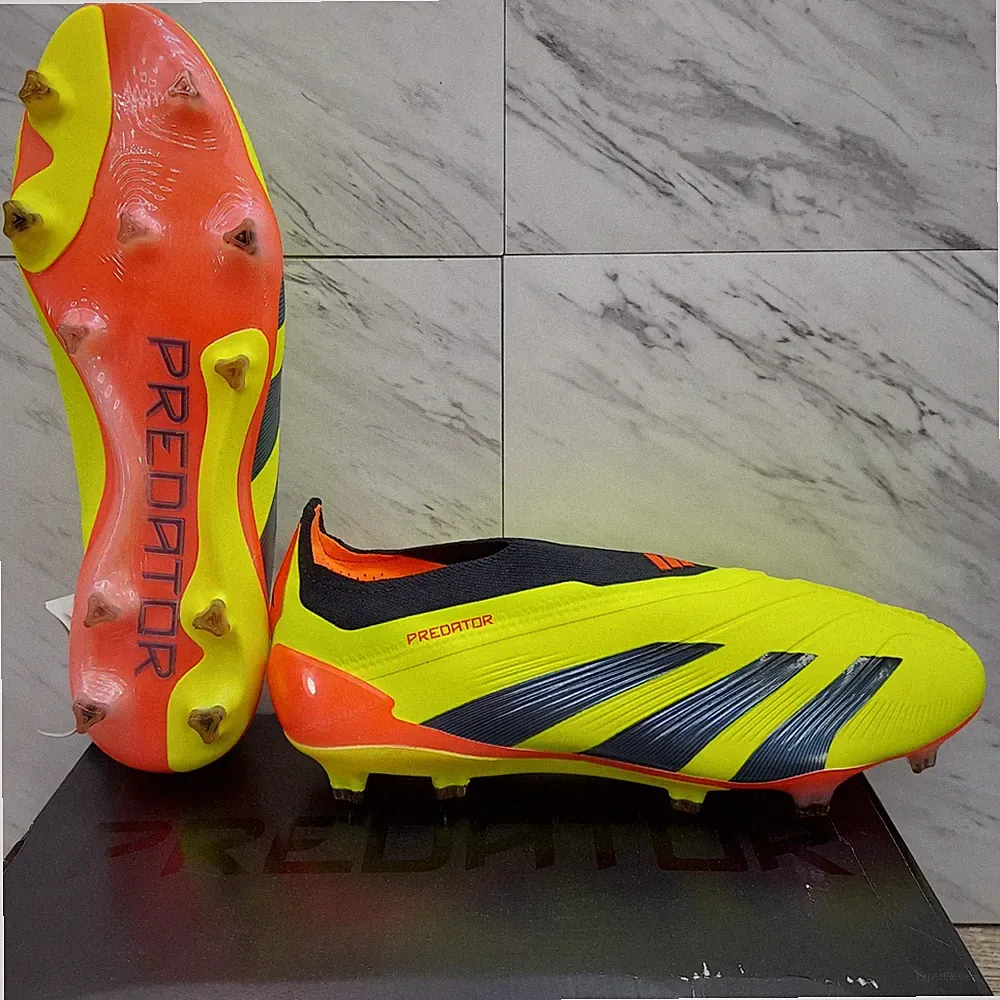 Adidas Predator Elite FG Laceless Soccer Cleats Solar Yellow Men Size 7.5 IE2366