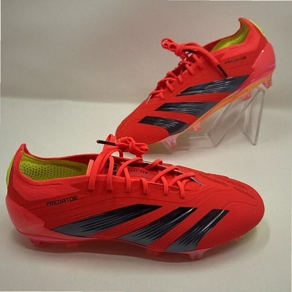 Adidas Predator Elite FG Low Soccer Cleats Men Size 7 Solar Red Black IF8883