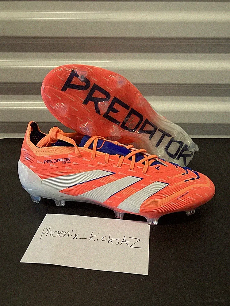 adidas Predator Elite FG Soccer Cleats Coral Blaze Pack JI1083 Men's Size 6