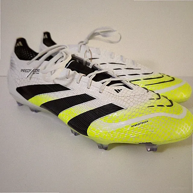 Adidas Predator Elite FG Soccer Cleats Mens 13 White Green Radiant Blaze Pack