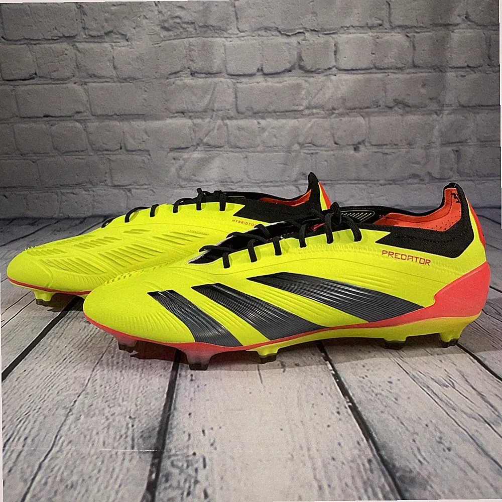 Adidas Predator Elite FG Soccer Cleats Solar Yellow Orange IF5441 Mens Size 10