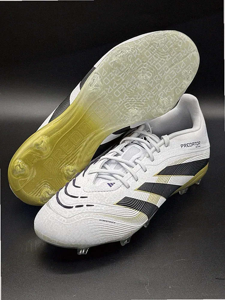 Adidas Predator Elite Firm Ground Soccer Cleats Big Kid White/Gold Size 5 JI1180