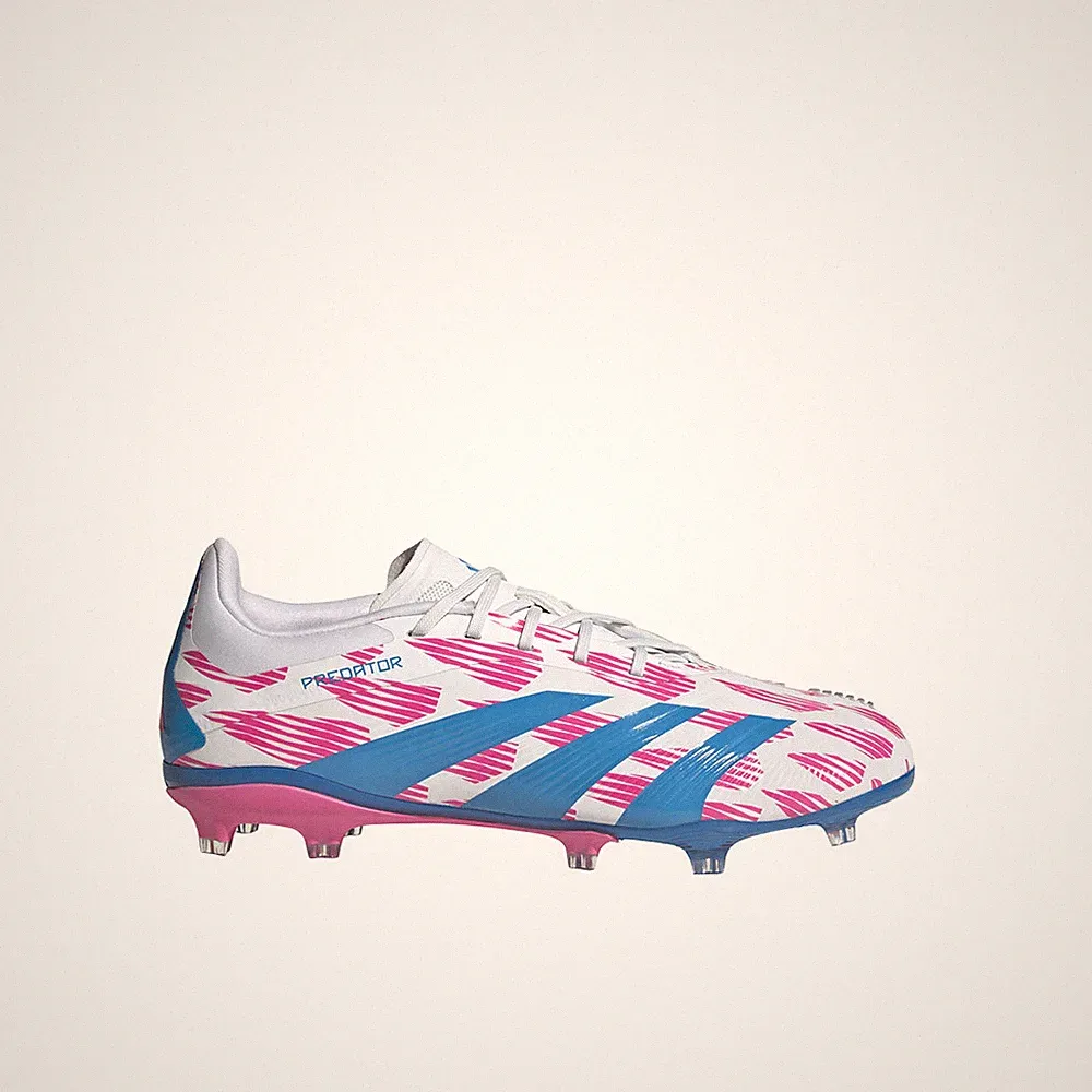 adidas Predator Elite Firm Ground Soccer Cleats Youth Boys White Sneakers Athlet