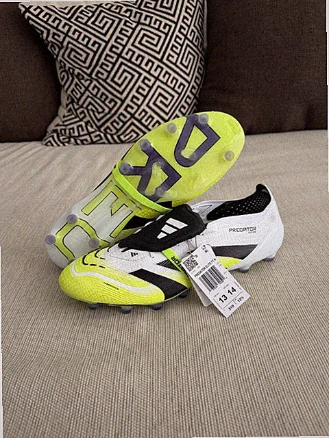 adidas Predator Elite Fold Over Tongue Artificial Grass Soccer Cleats Mens Sz 13