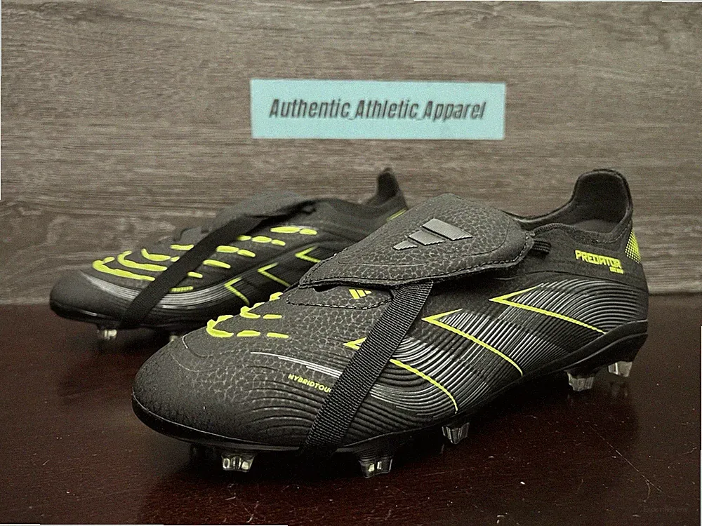 adidas Predator Elite Fold-Over Tongue FG Black Soccer Cleats Size 5 JR4537 NWOB