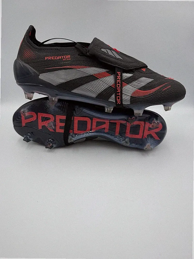 Adidas Predator Elite Fold-Over Tongue Firm Ground Boots Black Football Cleats