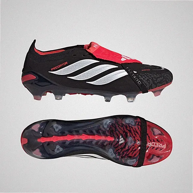 adidas PREDATOR ELITE Fold-Over Tongue Firm Ground JS0375 Black White Red