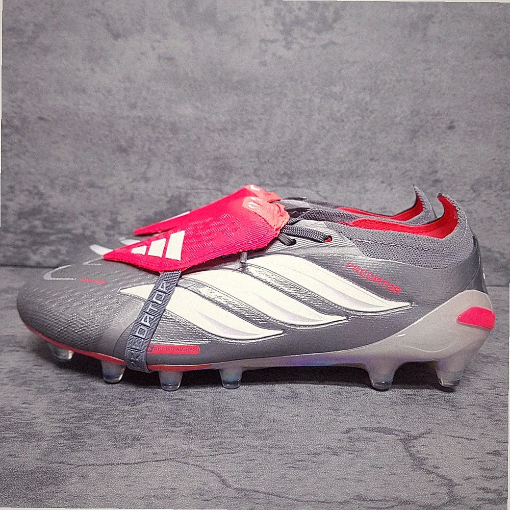 ADIDAS Predator Elite Foldable Tongue AG Soccer Cleats Mens 6.5 Womens 7.5 Grey
