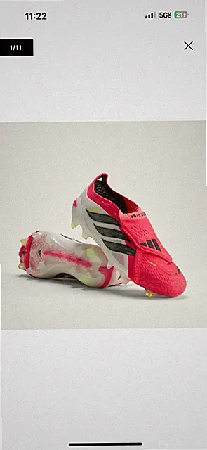 adidas Predator Elite Foldover Tongue FG Soccer Cleats Size 11.5