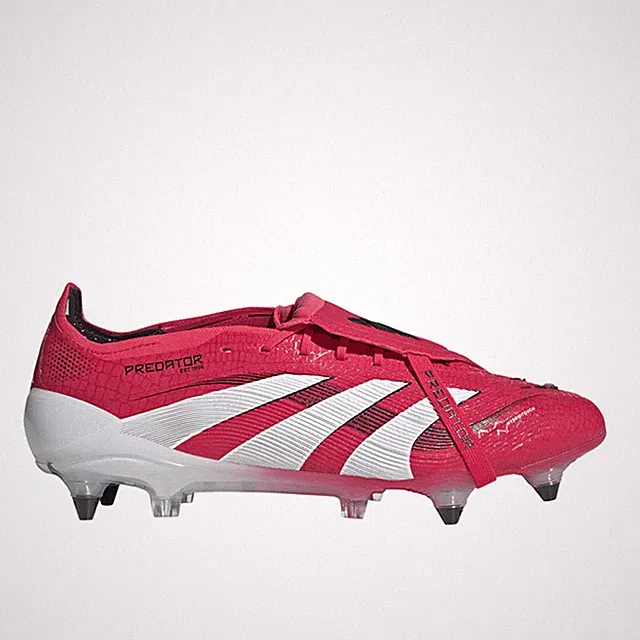 adidas Predator Elite FoldOver Tongue Soft Ground Soccer Cleats Mens Red Sneaker