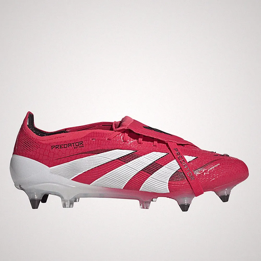 adidas Predator Elite FoldOver Tongue Soft Ground Soccer Cleats Mens Red Sneaker