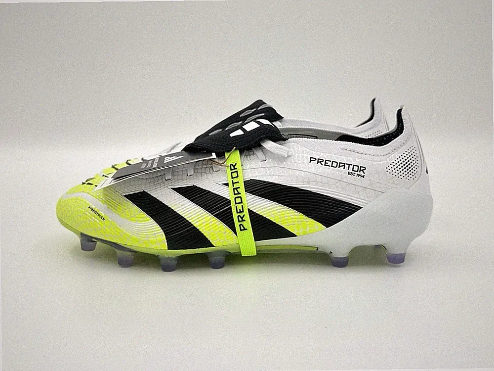 Adidas Predator Elite FT AG Men's Size 8.5 White Yellow Soccer Cleats JS0945