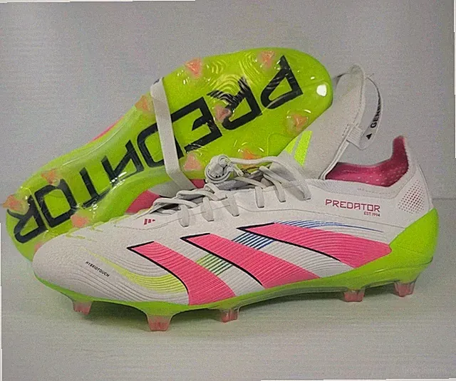 Adidas Predator Elite FT FG White Pink Soccer Cleats Men's Size 9 ID8967 NWOB