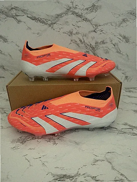 Adidas Predator Elite Laceless FG Coral Blaze Soccer Cleats JI1076 Women Size 9