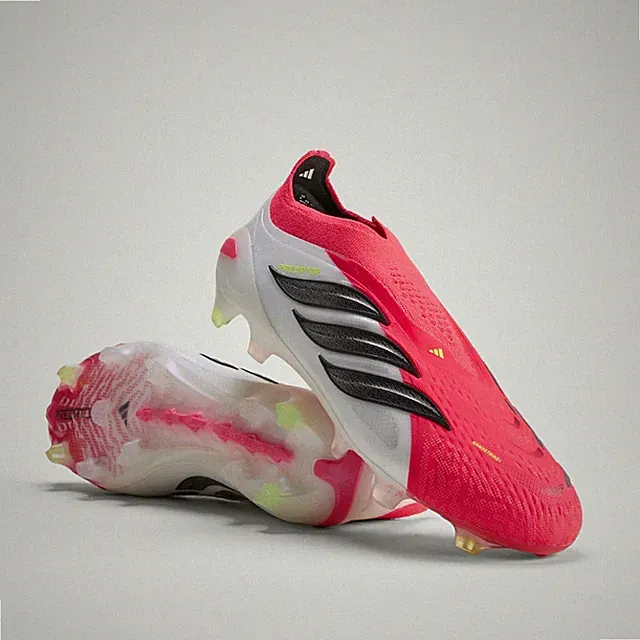 adidas Predator Elite Laceless FG Mens Soccer Cleats Red Black White JS0407