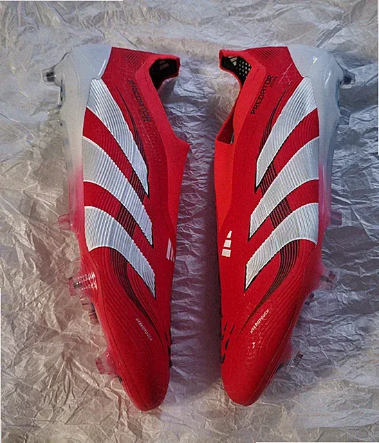 adidas Predator Elite Laceless Firm Ground Soccer Cleats Mens Lucid Red ID3877