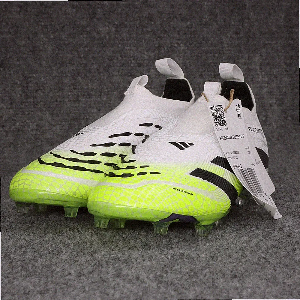 Adidas Predator Elite LL F Soccer Shoes Kids Size 12K White FG Cleats JP9912