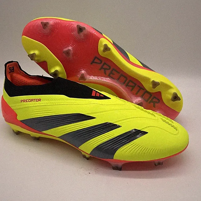 Adidas Predator Elite LL FG Men's Size 13.5 Soccer Cleats Laceless Yellow IE2366